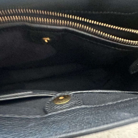 Burberry Black/Blue Leather Medium Graffiti Banner Tote - Picture 6 of 13